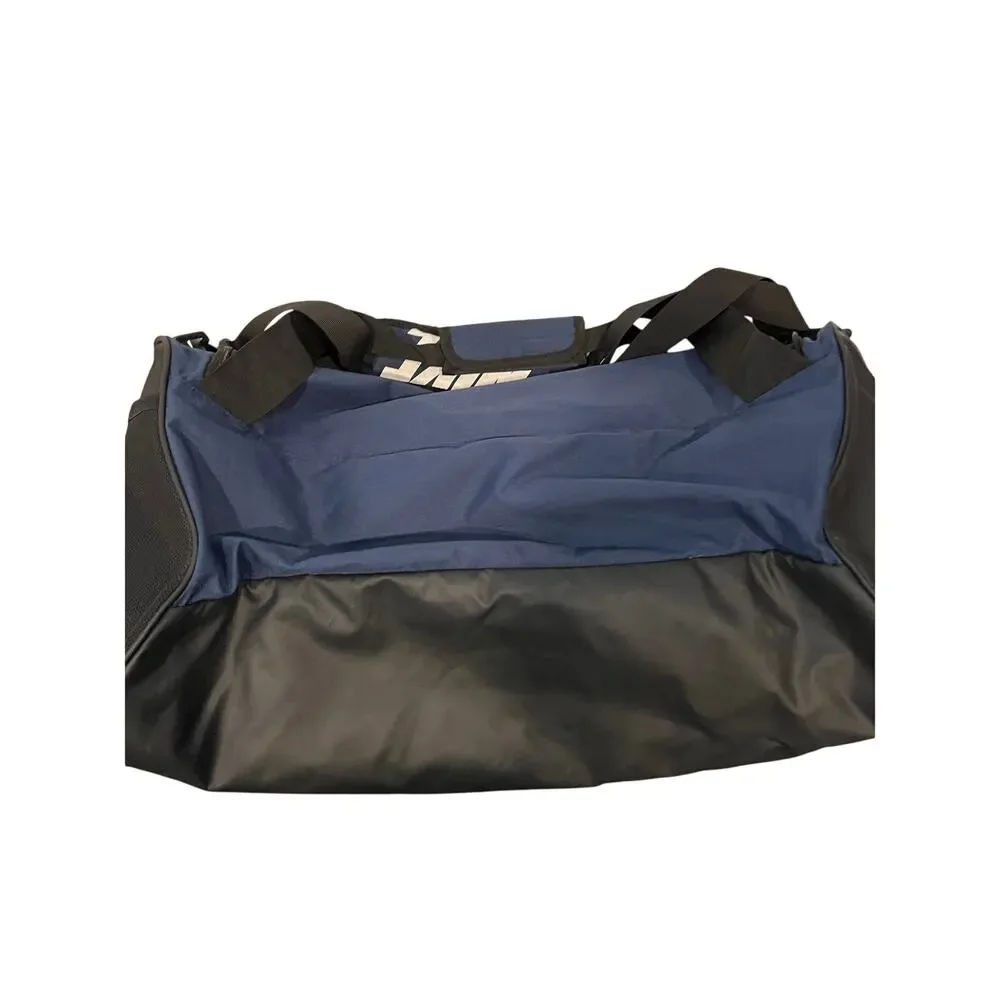 Nike Brasilia Blue Black 9.5 Medium 60L Duffel Gym Bag